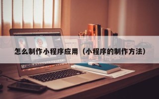 莘县怎么制作小程序应用（小程序的制作方法）